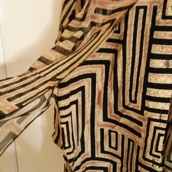 Bellagio collared top with silk overlay XL - Picture 4 of 4